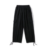 Man Fall Outfits Cargo Pants Straight Wide-Leg Pants Bloomers Men's Ankle-Tied Cargo Overalls BF Style