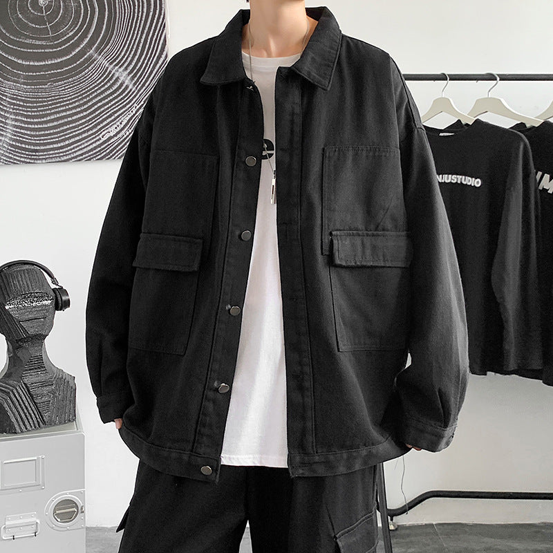 Men Denim Jacket Men Fall Winter Men Vintage Denim Jacket