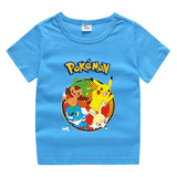 Children Pokemon Pikachu T Shirt Cotton T-shirt Casual Sports Cute