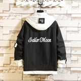 Comic Denim Jacket Anime Clothes Men's Sweater Denim Jacket