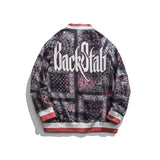 Baby Blue Varsity Jacket Spring Men's Jacket Printed Baseball Uniform