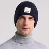 Mens Winter Hats Autumn and Winter Windproof Trendy Pullover Hat