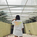 Gallery Dept T Shirts Gradient Color Letter Print Short-Sleeve T-shirt Men and Women
