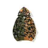 Bape Military Hoodie Men And Women Hooded Cardigan Sweater