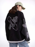 Cream Color Varsity Jacket Oversize Jacket Baseball Uniform