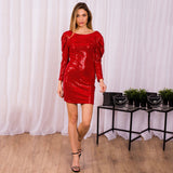 Olivia Wilde Dress Sexy Fashion Sequins Dress Hip-Wrapped Dress