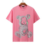 We11 Done T Shirts Cartoon Bear Print Loose Large Size Men and Women Same Style