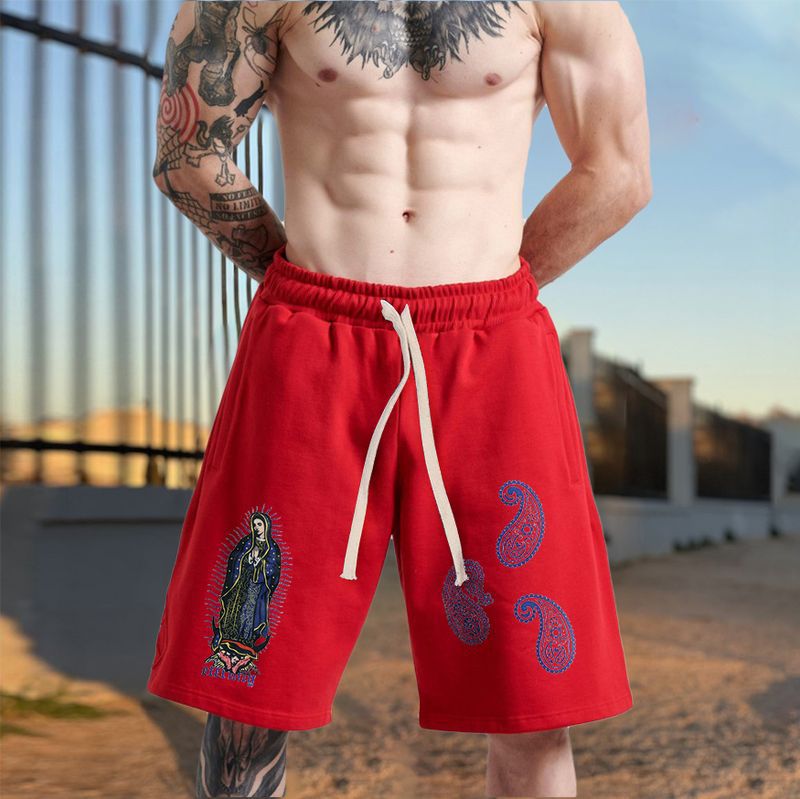 Rave Outfits Men Shorts Large Size Loose Casual Shorts Men's Summer