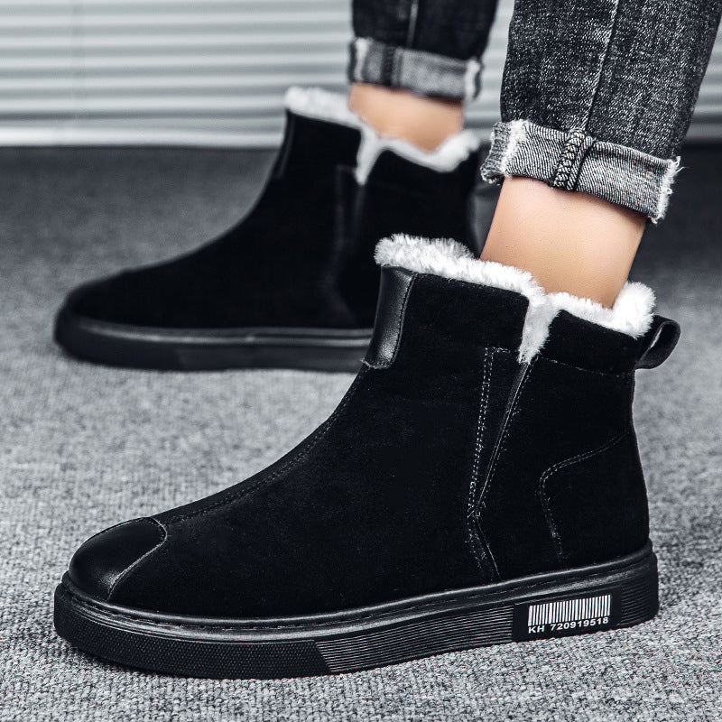Men's Martin Boots Autumn and Winter Snow Boots Sneakers Men's Sneakers Black