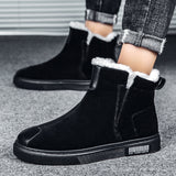 Men's Martin Boots Autumn and Winter Snow Boots Sneakers Men's Sneakers Black