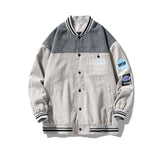 Corduroy Varsity Jacket Same Earrings for Couple Corduroy Slim Fit Baseball Uniform Jacket Coat