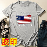 Let'S Go Brandon T Shirt English Letter Pattern Short Sleeve T-Shirt
