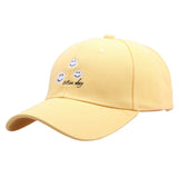 Smiley Face Cap Hat New Spring/Summer Korean Smiley Embroidered Sun Protection Baseball Cap Cute Hat Sun Hat for Male and Female Students