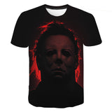 Michael Myers T Shirt Short Sleeve round Neck Pullover Men's Short-Sleeved T-shirt