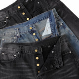 Fog Fear of God Essentials Pant Double-Line Washed Jeans Distressed Straight-Leg Trousers