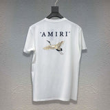 Amiri T Shirt Letter Print Casual Hip Hop Short Sleeve T-shirt for Men and Women