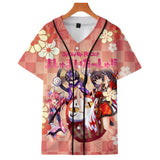 Baggy Baseball Jersey Digital Short-Sleeved Baseball Uniform Summer