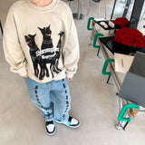 Kids Present Thoroughbred Doberman Dog Print Hoodie