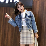 Men Denim Jacket Fall Denim Jacket Women's Loose Retro Jacket