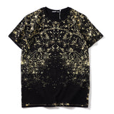 GVC T Shirt Starry Sky Pattern Pure Cotton Loose Short Sleeve Male