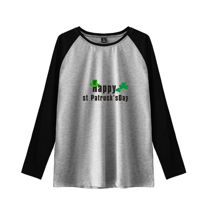 Saint Patrick's Day Closing Loose Long Sleeve T-shirt