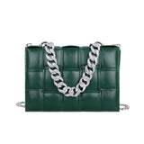 Sling Bags Woven Small Square Bag Summer Portable Women's Bag Chain Shoulder Bag