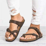 Women Open Toe Sandals Flats Flat Plus Size Beach Shoes Women
