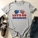 Let'S Go Brandon T Shirt Us Printed Short-Sleeved Top