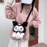 My Melody Bag Cartoon Little Devil Plush Doll Doll Bag Cute Storage Clow M Backpack