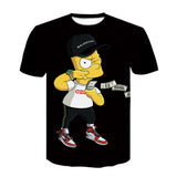 Homer Simpson Shirt Summer Printed Couple T-shirt Casual Men's Short Sleeve