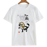 Zodiac Shirts T-Shirt Short Sleeve Male Casual Fashionable Student