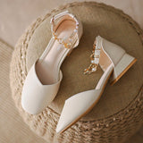 Nude Strappy Block Heels