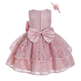 Toddler Girls Sequin Gown Dress Baby Baby Suit Birthday Lace Dress Princess Dress