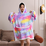 Hoodies Blankets Thickened Warm Pajamas Lazy Clothes Flannel Nightgown