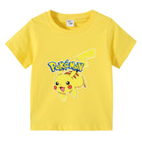 Children Pokemon Pikachu T Shirt Summer Clothing Short Sleeve T-shirt Leisure Sports