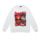 Mens Fall Outfits Sweater Men and Women Hiphop High Street Couple Retro Portrait