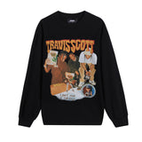Oversized 90S T Shirt Hip Hop Rap Printed Crew Neck Sweatshirt