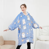 Hoodies Blankets Home Casual Wear Large Size Hooded Sweater Lazy Lambswool Double Layer