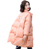 Women Winter Coats Puffer Jacket Down Coat Winter Wear Loose Fashion Thicken White Duck Down Coat