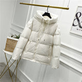 Women Winter Coats Puffer Jacket Down Coat Down Jacket Women's Short White Duck Down Padded Coat Winter Hooded