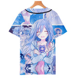 Baggy Baseball Jersey Printed Break Fashion Short Sleeve Baseball Uniform