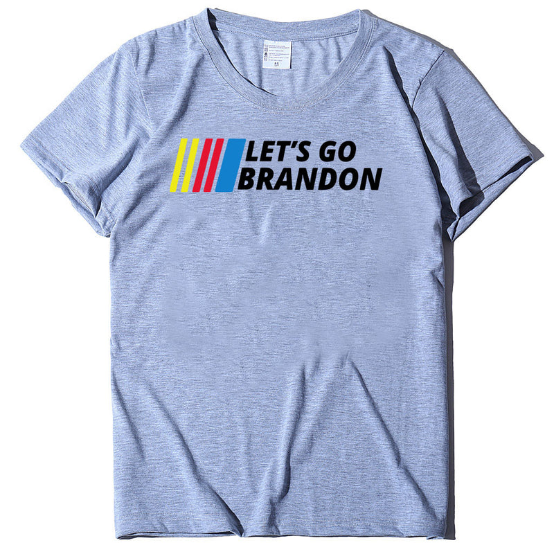 Let's Go Brandon T Shirt Letter Print Short-Sleeve T-shirt for Women