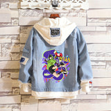 Comic Denim Jacket Men's and Women's Fashion Large Size Coat