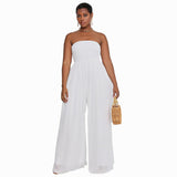 Wide Leg Summer Chiffon High Waist Jumpsuit Pants Women's Jumpsuit Summer Jumpsuit