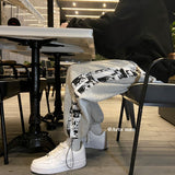 Men Pants Spring Men's Casual Loose Printed Student Sports