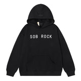 Grafitti Sweatshirts Autumn and Winter Letter Printing Hip Hop Men and Women Loose Casual