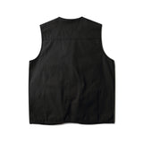 Men Sweater Vest Multi-Pocket Workwear Vest Men's Sleeveless Jacket Harajuku Style Loose Vest