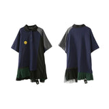 Smiley Face T Shirt Polo Collar T-shirt