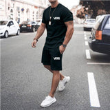 Fear of God Fog T Shirt Essentials Double Line Casual Sports Short Sleeve Shorts Suit