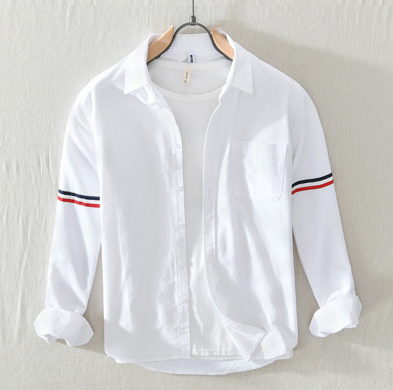 White Work Shirts Men's Casual Long-Sleeved Shirt